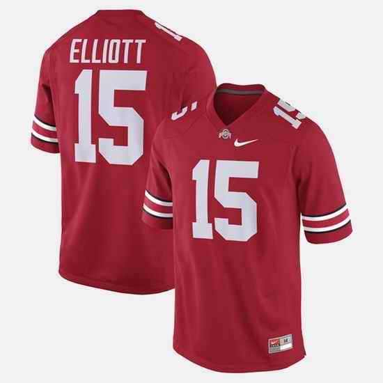 Men Ohio State Buckeyes Ezekiel Elliott Alumni Football Game Scarlet Jersey